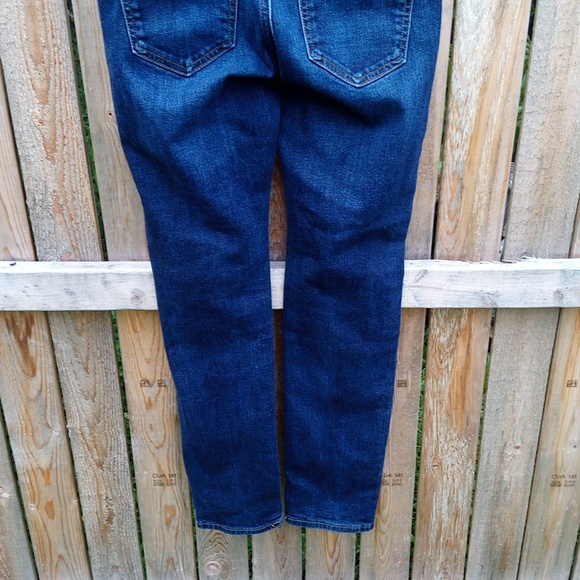 Abercrombie & Fitch Dark Wash Denim Blue Jeans Langdon Slim Stretch - Picture 8 of 11